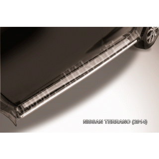 Пороги труба из нержавеющей стали d42 мм NISSAN Terrano (Ниссан Террано) с 2014 г.