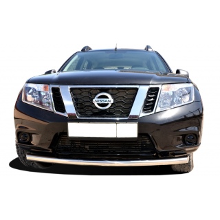 Защита переднего бампера из нержавеющей стали d60 мм NISSAN Terrano (Ниссан Террано) c 2014 г.