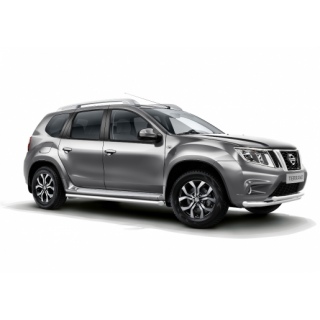 Пороги труба из нержавеющей стали d63 мм NISSAN Terrano (Ниссан Террано) с 2014 г.