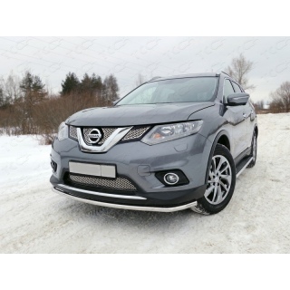 Защита переднего бампера d42 мм NISSAN  X-Trail (Ниссан Х-Трейл) 2015 года