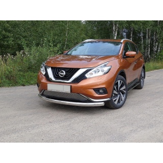 Защита переднего бампера овальная 75х42 мм NISSAN Murano (Ниссан Мурано) с 2016 года