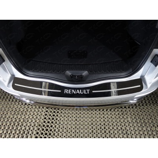 Накладка на задний бампер из нерж.стали (лист зеркальный надпись RENAULT) RENAULT Koleos (Рено Колеос) с 2017 года