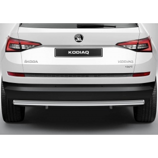 Защита заднего бампера из нержавеющей стали d57 мм Skoda Kodiaq (Шкода Кадьяк)