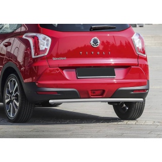Защита заднего бампера d42 мм Ssang Yong Tivoli (Ссанг Йонг Тиволи)