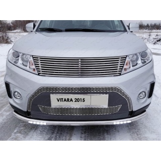 Решетка радиатора 12 мм из нержавеющей стали SUZUKI Vitara (Сузуки Витара)