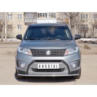 Защита переднего бампера d42 мм из нержавеющей стали SUZUKI Vitara (Сузуки Витара) с 2015 по 2019 год выпуска