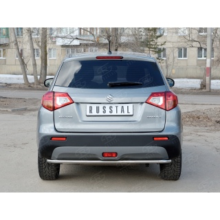 Защита заднего бампера d42 мм из нержавеющей стали SUZUKI Vitara (Сузуки Витара) с 2015 по 2019 год выпуска