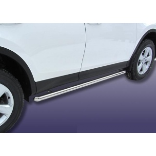 Пороги труба 76 мм из нержавеющей стали TOYOTA Rav-4 (Тойота Рав 4)