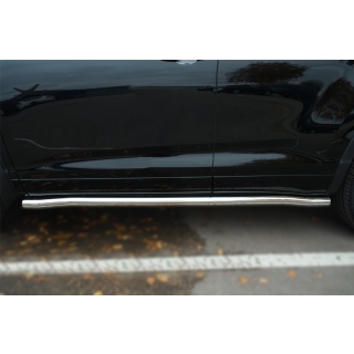 Пороги труба d63 мм из нержавеющей стали TOYOTA Highlander (Тойота Хайлендер) с 2014 года
