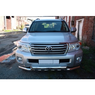 Передняя дуга 76 мм с защитой из нержавеющей стали TOYOTA Land Cruiser 200 (Тойота Ленд Крузер 200)