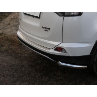 Накладка на задний бампер, лист шлифованный TOYOTA Rav-4 (Тойота Рав 4) с 2015 года