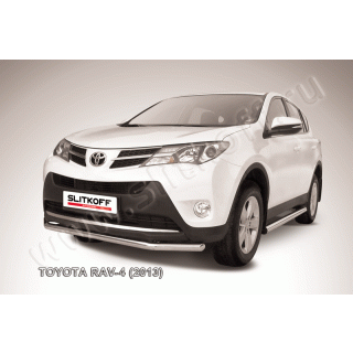 Защита переднего бампера d57 мм из нержавеющей стали TOYOTA Rav-4 (Тойота Рав 4)