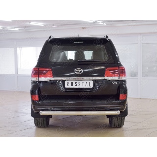 Защита заднего бампера d76 мм из нержавеющей стали TOYOTA Land Cruiser 200 Executive (Тойота Ленд Крузер 200 Executive) с 2016 г.в.