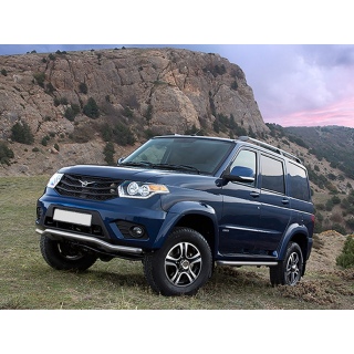 Защита штатного порога d57 мм из нержавеющей стали УАЗ Патриот (UAZ Patriot) с 2014 года