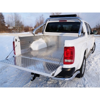 Защита кузова d76 мм со светодиодной фарой (на кузов) VOLKSWAGEN Amarok (Фольксваген Амарок) 2016 года