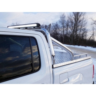 Защита кузова d75х42 мм со светодиодной фарой (на крышку) VOLKSWAGEN Amarok (Фольксваген Амарок) 2016 года