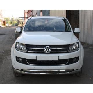 Защита переднего бампера двойная d76-50 мм VOLKSWAGEN Amarok (Фольксваген Амарок)