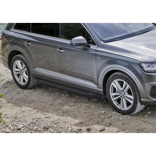 Пороги алюминиевые BLACK AUDI Q7 (Ауди Q7) с 2009 года
