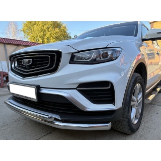 Защита переднего бампера двойная из нержавеющей стали d60-42 мм BELGEE X70