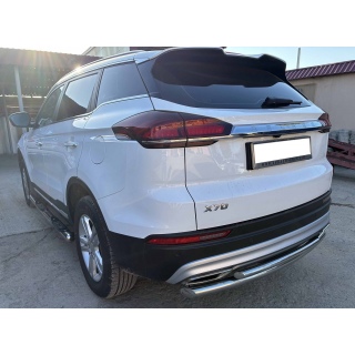 Защита заднего бампера двойная из нержавеющей стали d60-42 мм BELGEE X70