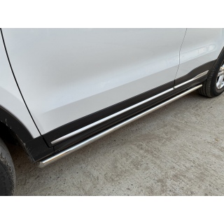 Пороги труба нержавеющая сталь d42 мм BELGEE X70