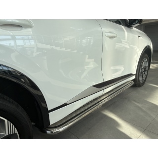 Пороги площадкой d53 мм из нержавеющей стали с алюминиевым листом CHANGAN CS75 Plus