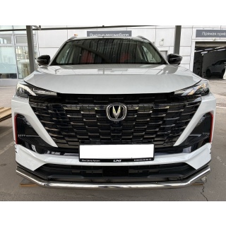 Защита переднего бампера d60 мм из нержавеющей стали CHANGAN CS55 Plus 