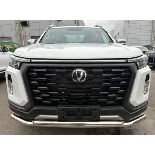 Защита переднего бампера двойная d60-42 мм из нержавеющей стали CHANGAN HUNTER PLUS