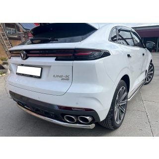 Защита заднего бампера d60 мм из нержавеющей стали CHANGAN UNI-K (ЧАНГАН ЮниК)