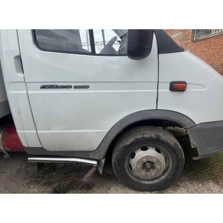 Защита штатного порога из нержавеющей стали, d42 мм ГАЗель 27057
