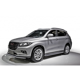 Защита переднего бампера d57 мм HAVAL H2 (Хавал Н2)