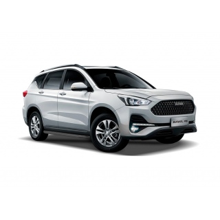 Пороги алюминиевые с черным стальным кантом HAVAL М6 с 2023 года