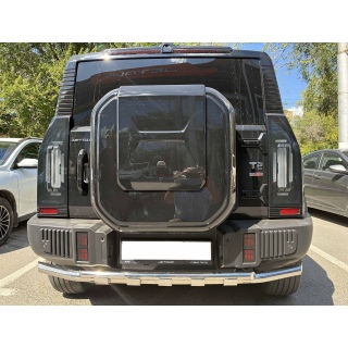 Защита заднего бампера двойная из нержавеющей стали с перемычками d60-42 мм Jetour T2