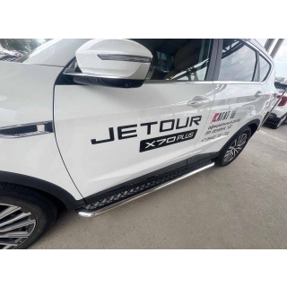 Пороги площадкой из нержавеющей стали, d42 мм Jetour X70 Plus