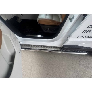 Пороги площадкой из нержавеющей стали, d60 мм Jetour X70 Plus