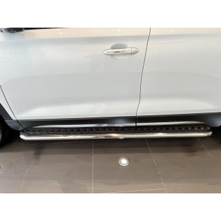 Пороги площадкой из нержавеющей стали, d42 мм Jetour X90 Plus