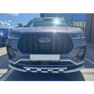 Защита переднего бампера двойная из нержавеющей стали с перемычками d60-42 мм Xcite X-Cross 7