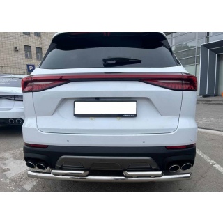 Защита заднего бампера двойная из нержавеющей стали d60-42 мм Xcite X-Cross 8