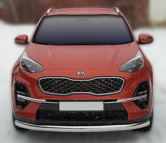 Защита переднего бампера KIA Sportage (Киа Спортейдж) с 2018 года
