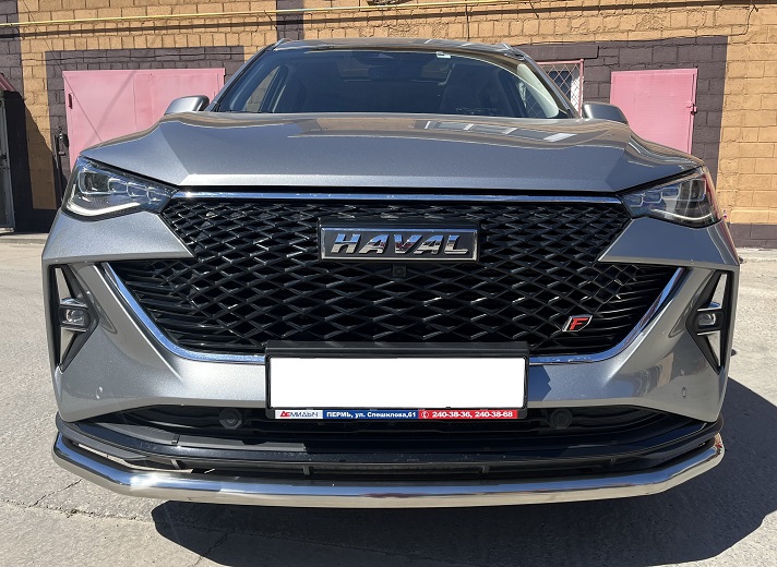 Защита переднего бампера HAVAL F7/F7X (Хавал F7/F7X) с 2022 года выпуска
